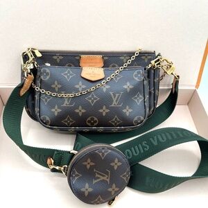 Louis Vuitton Multi pochette  with Green Strap😍🔥